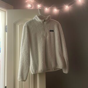 Half zip Patagonia cream white jacket